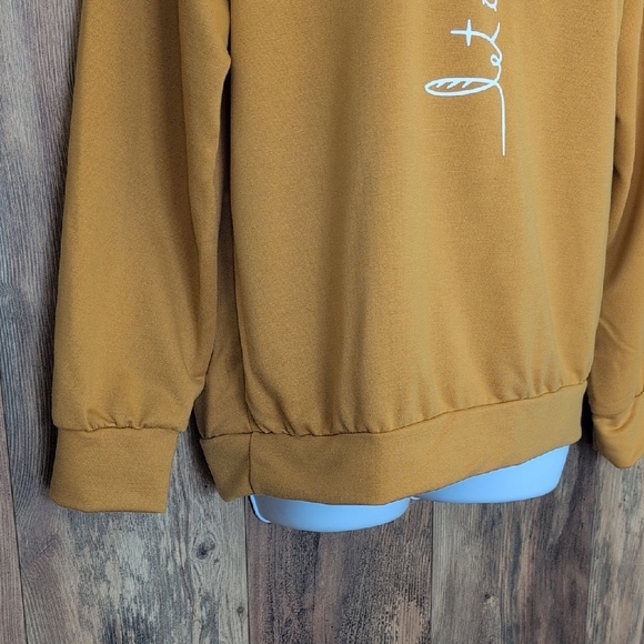 Golden Daisy Women's Crew Neck Sweatshirt Top "Let it Be" L - Picture 3 of 6